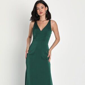 Lulus Intriguing Aura Emerald Green Sleeveless Maxi Dress - Size XL